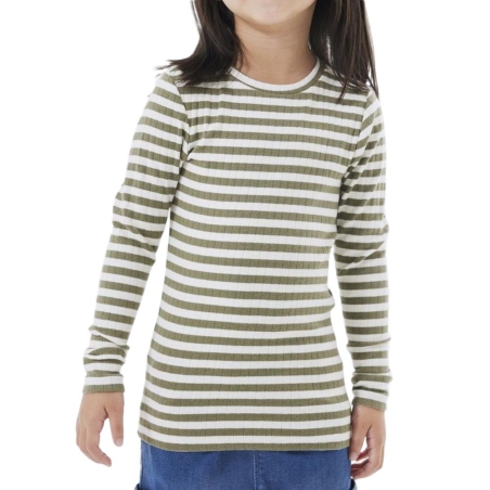 T-Shirt Manches Longues Vert/Blanc Fille Name it Fsuraja