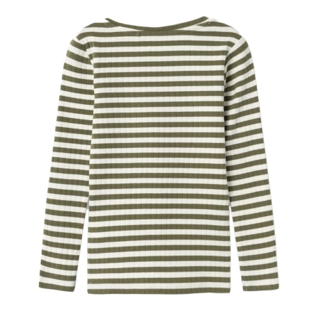 T-Shirt Manches Longues Vert/Blanc Fille Name it Fsuraja