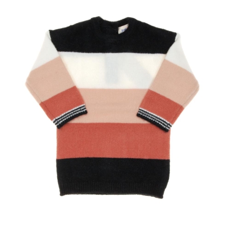 Robe Marine/Blanc/Rose Fille EOM Rajulbb