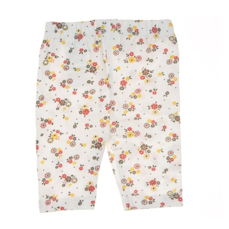 Legging Blanc à fleurs Bébé EOM Basmi