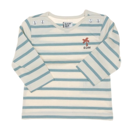 T-Shirt Blanc/Bleu Garçon EOM Eloris