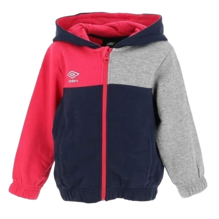 Sweat Zippé Marine/Rouge/Gris Garçon Umbro Gam