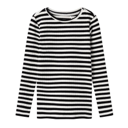 T-Shirt Manches Longues Noir/Blanc Fille Name it Fsuraja