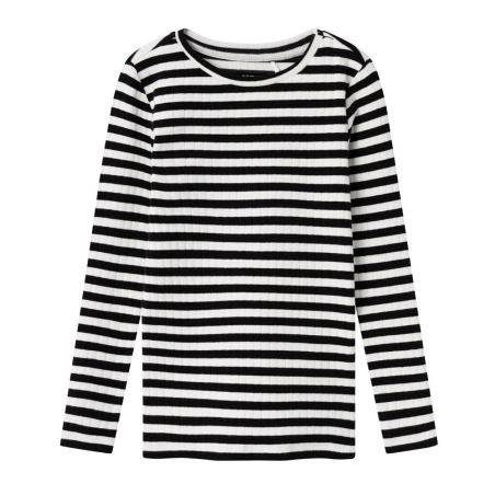 T-Shirt Manches Longues Noir/Blanc Fille Name it Fsuraja
