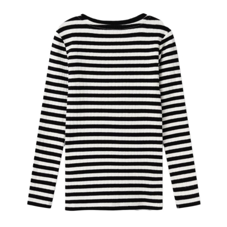 T-Shirt Manches Longues Noir/Blanc Fille Name it Fsuraja