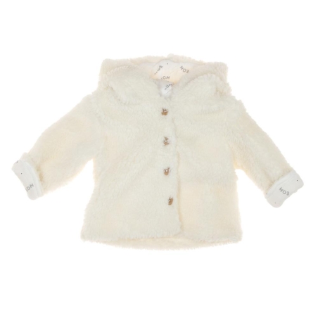 Manteau Sherpa Blanc Doux Fille EOM Ematurino