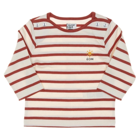 T-shirt Rose à rayures Enfant EOM Loris