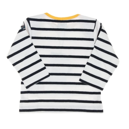 T-shirt Marine/Blanc à rayures Enfant EOM Loris