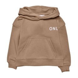 Sweat à Capuche Marron Fille KIDS ONLY Small Logo