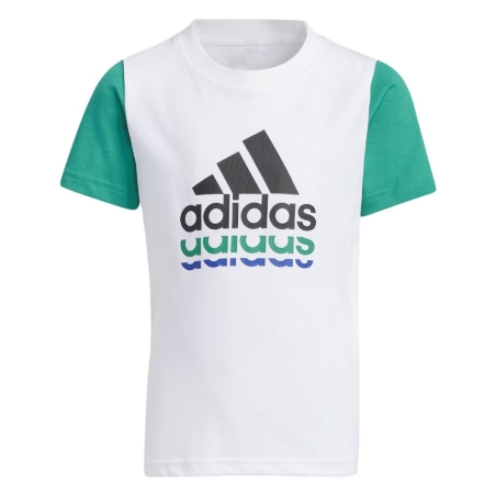 T-shirt Blanc Garçon Adidas Lb Bos