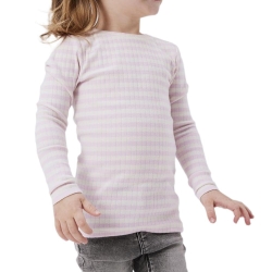 T-Shirt Manches Longues Rose/Blanc Fille Name it Fsuraja