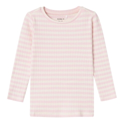 T-Shirt Manches Longues Rose/Blanc Fille Name it Fsuraja