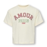 T-Shirt Écru/Rose Fille Kids ONLY Gjulitta Life