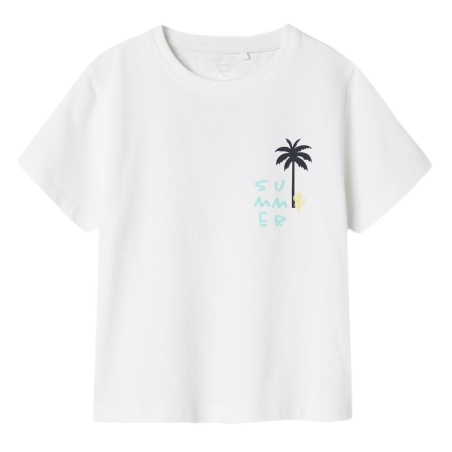 T-shirt Blanc Fille Name it Jerko