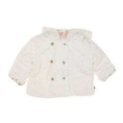 Manteau Sherpa Blanc Doux Fille EOM Xaopol