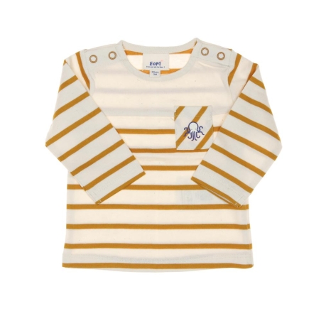 T-shirt Jaune à Rayures Garçon EOM Eloris2