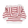 Sweat Zippé Rouge/Blanc Rayure Garçon EOM Bananova