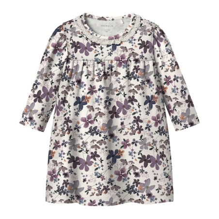 Robe Fleuris Écru Fille Name it Naline