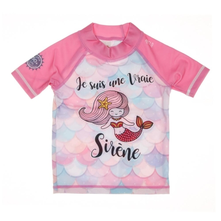 Lycra anti UV Rose Fille Arclo Sirene