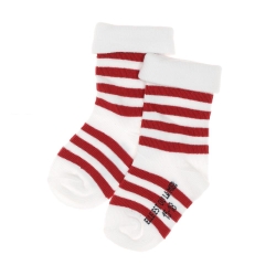 Chaussettes Blanc/Rouges Fille EOM Ossax