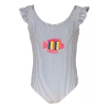 Maillots de bain Rayure Bleu/Blanc Fille Haute Pression Poisson