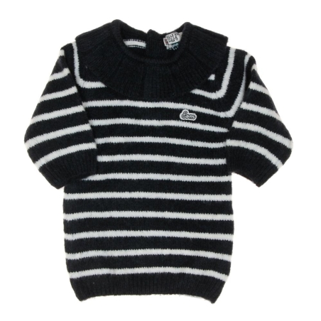 Robe Marinière Marine/Blanc Fille EOM Peti