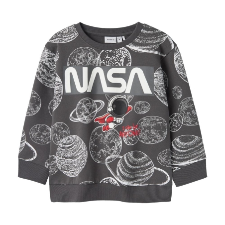 Sweat Gris Garçon Name it Daim Nasa