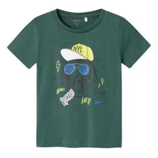 T-shirt Vert Foncé Garçon Name it Berte 13226080-MG°