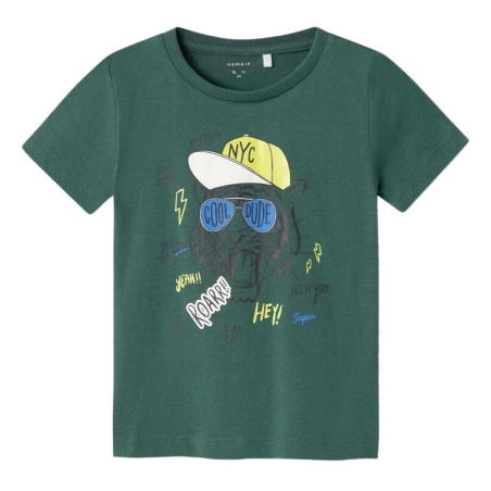 T-shirt Vert Foncé Garçon Name it Berte 13226080-MG°