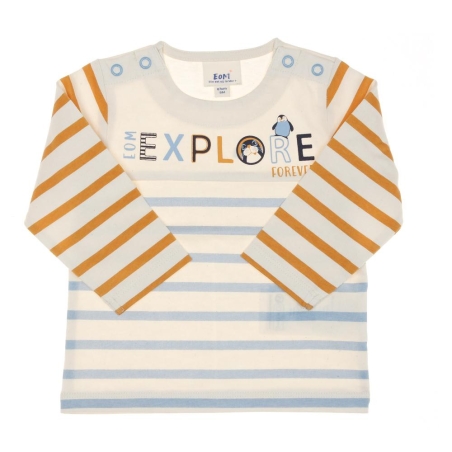T-shirt Bleu à Rayures Enfant EOM Elorisa