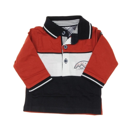 Polo Manches Longues Terracotta Garçon EOM Etrio