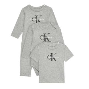 Ensemble Gris Bébe Gris Garçon Calvin Klein Jeans Monologo