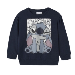 Sweat Marine Fille Name it Stitch
