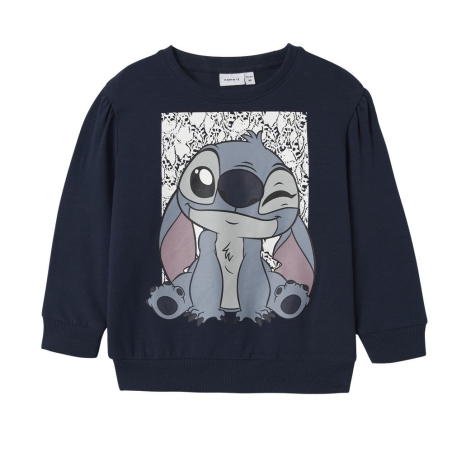 Sweat Marine Fille Name it Stitch