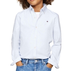 Chemise Blanche/Bleu Garçon Tommy Hilfiger Allover