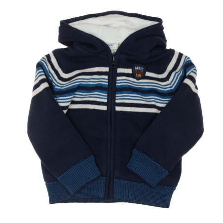 Gilet Zippé Marine Garçon EOM Vichalkid
