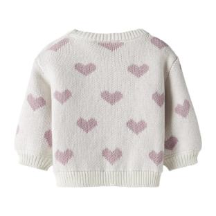 Pull Blanc/Rose Fille Name it Foana