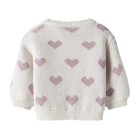 Pull Blanc/Rose Fille Name it Foana