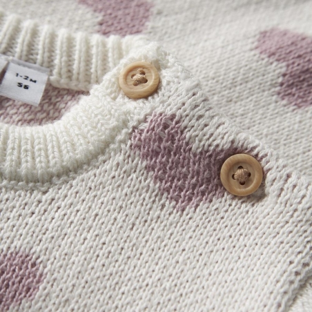 Pull Blanc/Rose Fille Name it Foana
