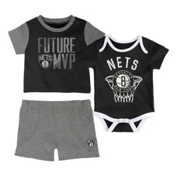 Ensemble 3 pièces Noir Garçon Bébé NBA Brooklyn Nets