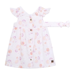 Robe + Bandeau Blanc Bébé Fille Carrément Beau Y30094