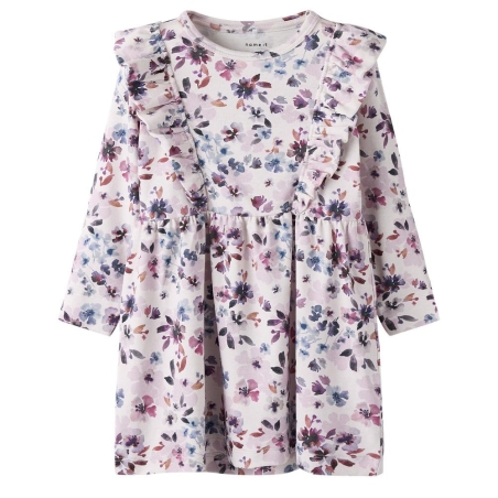 Robe Fleuris Rose/Blanc Fille Name it Fkayla