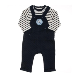 Salopette + T-Shirt Marine/Blanc EOM Egisot