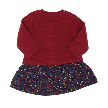 Robe Marine/Fuchsia à fleurs Fille EOM Emini