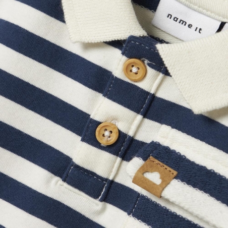Polo Blanc/Marine Garçon Name it Nilsen