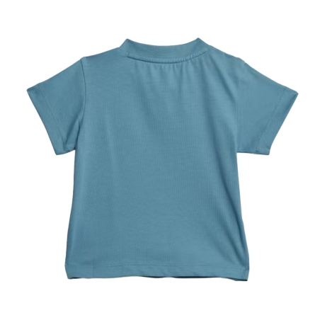 T-shirt Bleu Garçon Adidas Trefoil