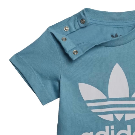 T-shirt Bleu Garçon Adidas Trefoil