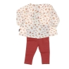 Ensemble Rose/Ecru Bébé Fille EOM Efomug