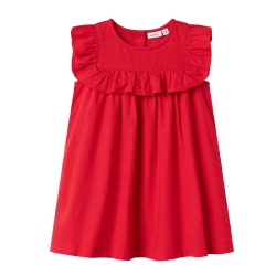 Robe Rouge Fille Name it Alinnen