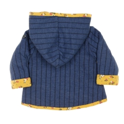 Veste réversible Bleu/Jaune à fleurs Fille EOM Ezeima